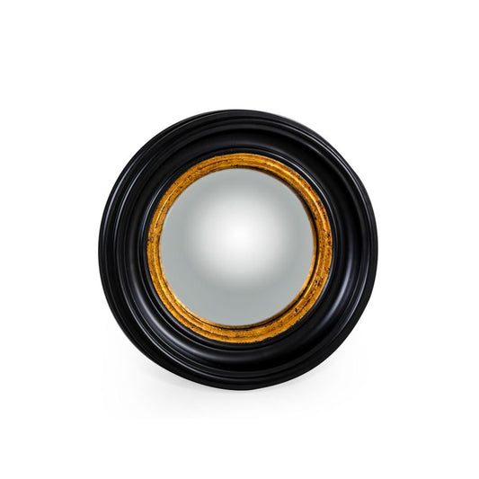 Black & Gold Convex Mirror - Small